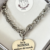 Bracciale personalizzato medaglia cuore