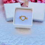 Anello cuore fascia grumetta Bijoux moda laura