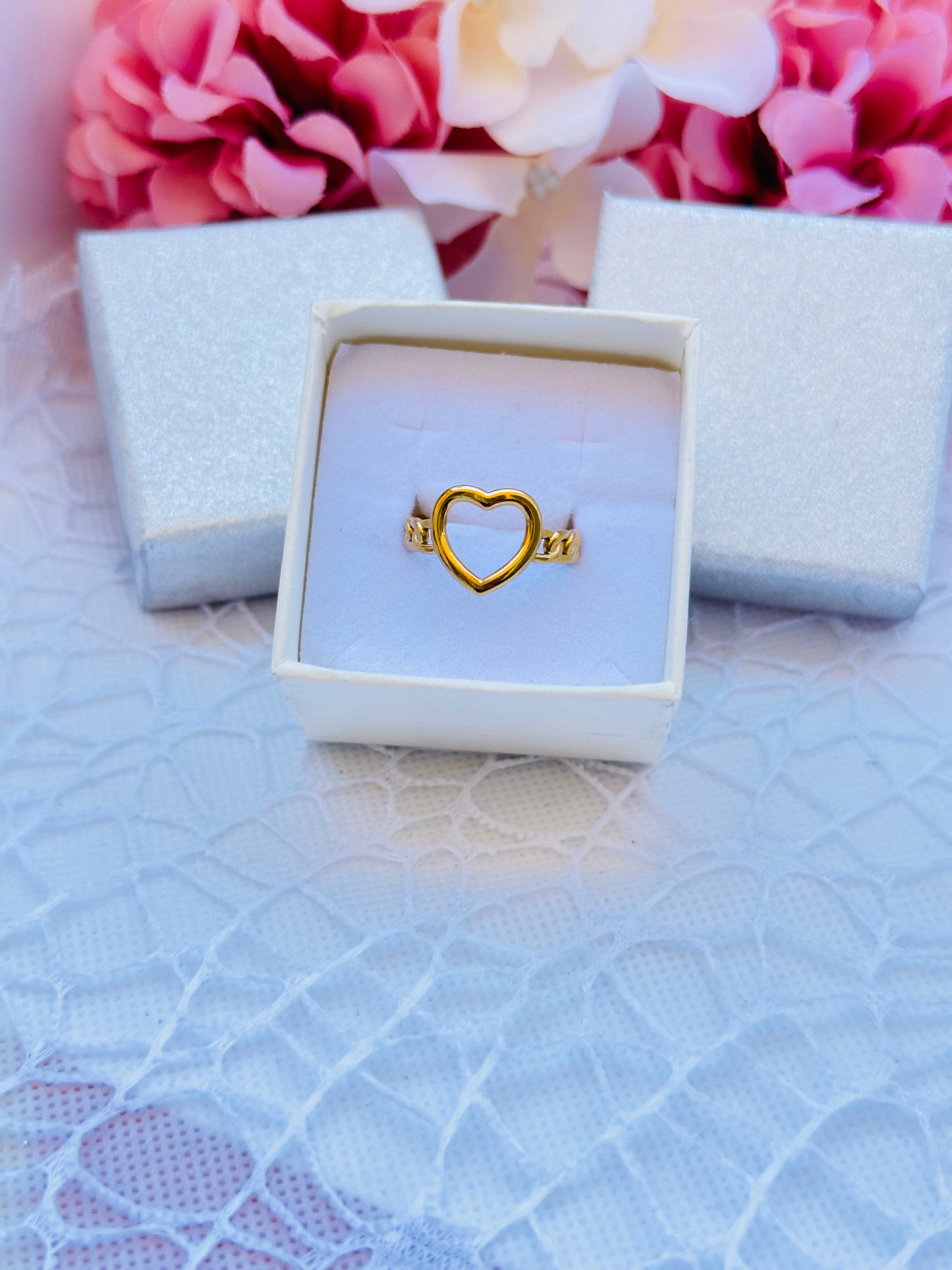 Anello cuore fascia grumetta Bijoux moda laura
