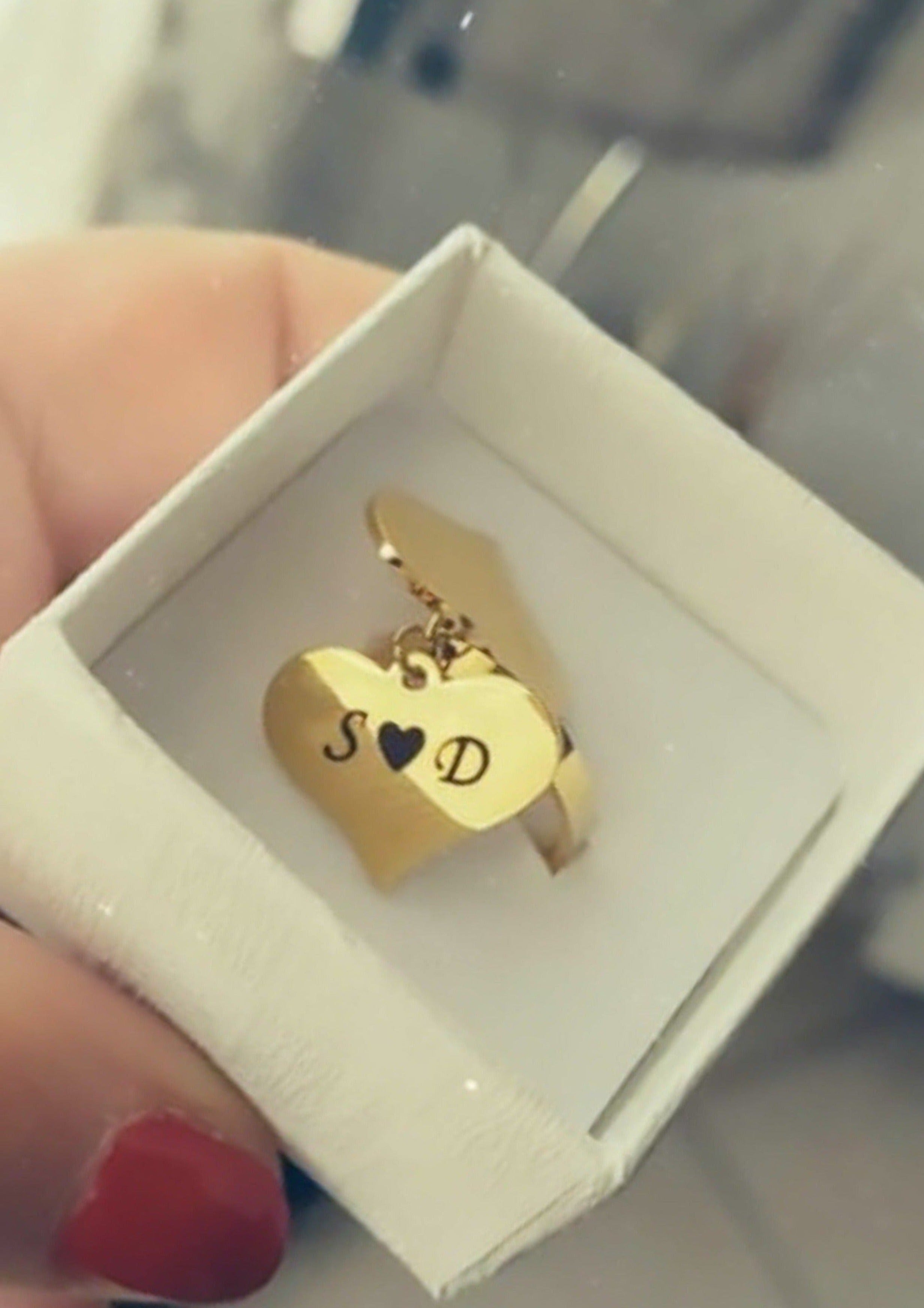 Anello cuori pendenti Bijoux moda laura