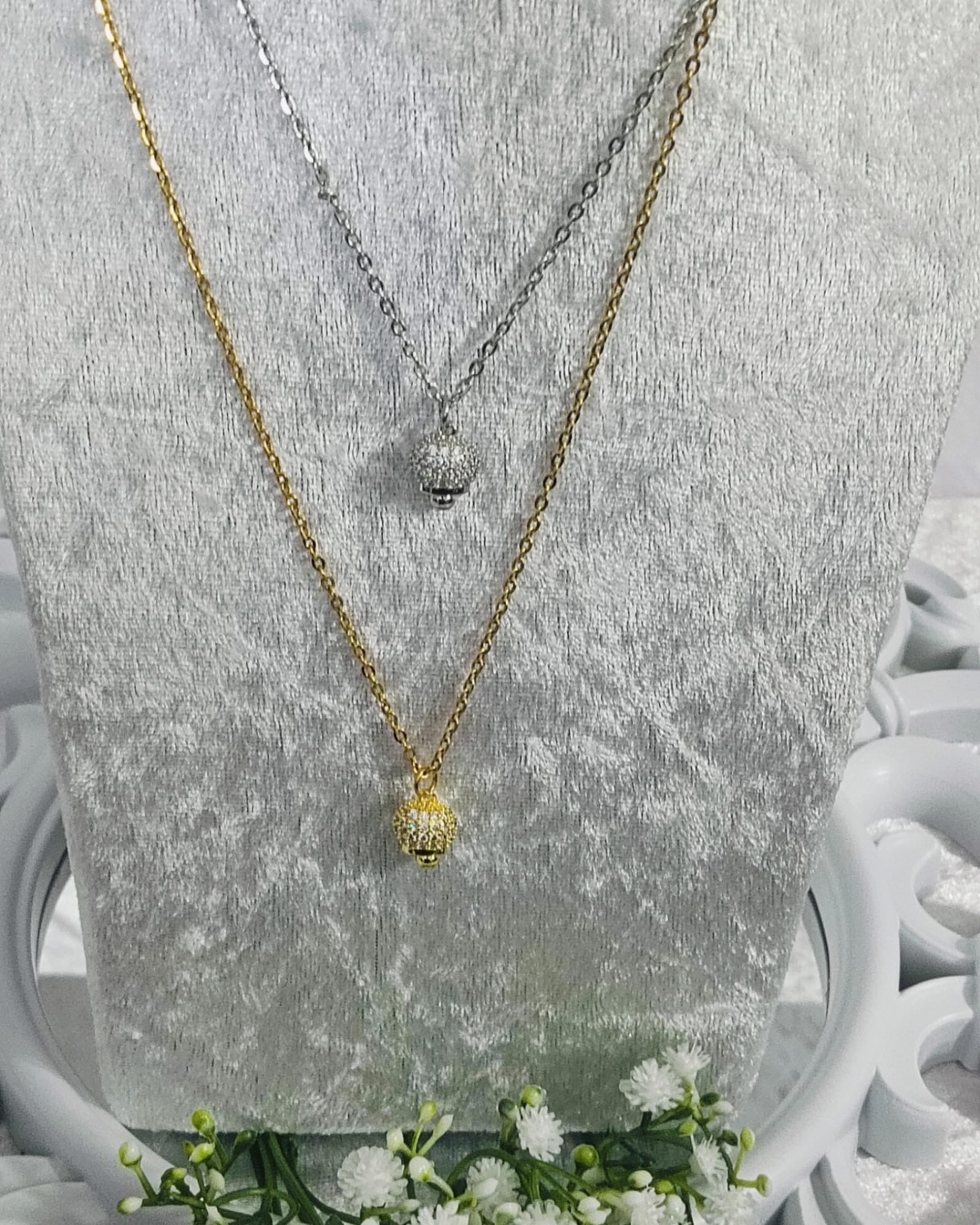 Collana Campanella pavé Bijoux Moda Laura