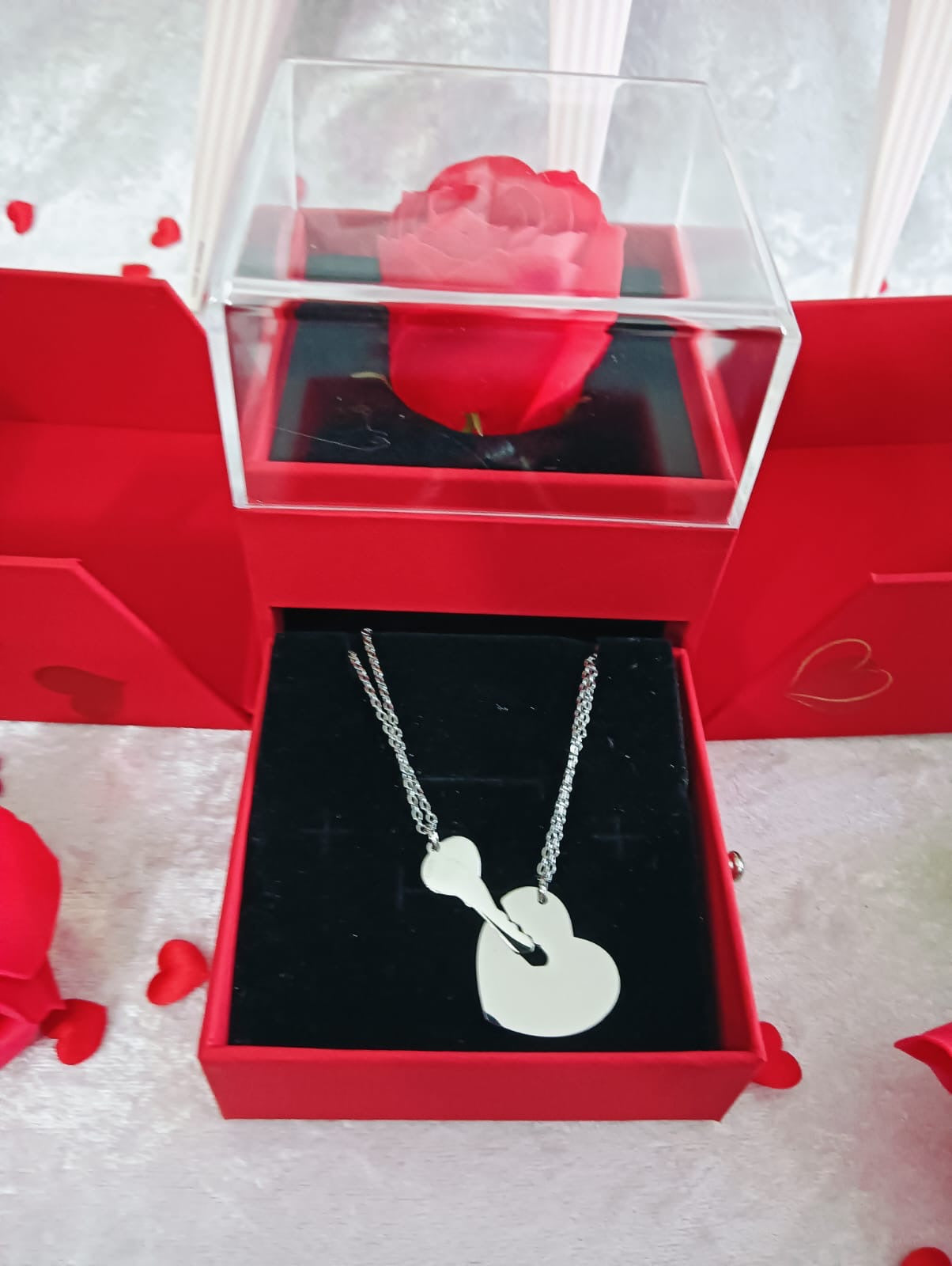 Coppia collana chiave cuore Bijoux Moda Laura