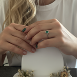 Anello verde smeraldo