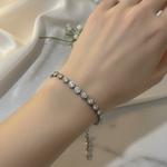 Bracciale tennis silver indossato