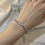 Bracciale tennis silver indossato