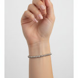 Bracciale tutto silver indossato