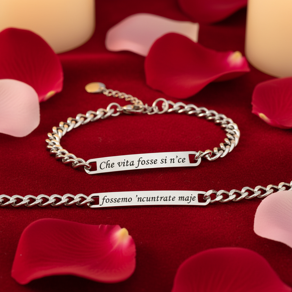 Bracciali silver velluto rosso