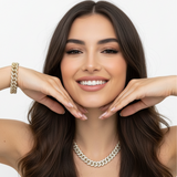 Collana e bracciale gold senza ciondolo