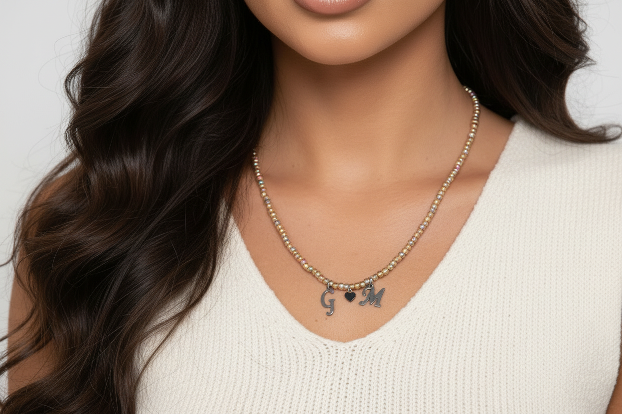 Collana G♥M primo piano stretto