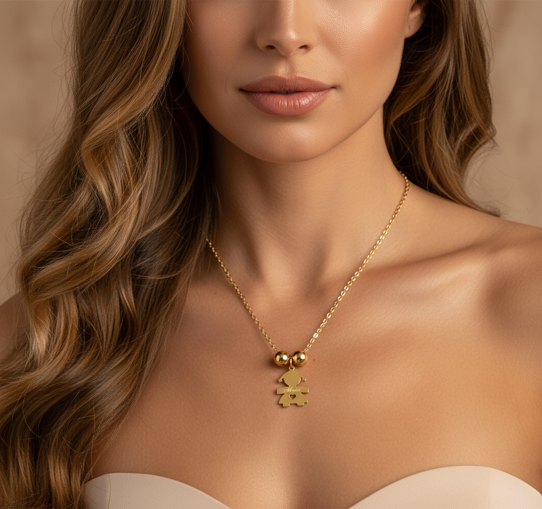 Collana Gold con ciondolo personalizzato con nome