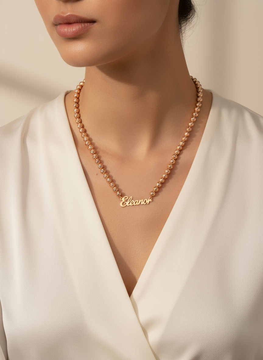 Collana Gold indossata - nuova