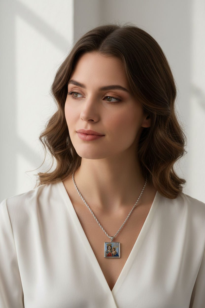 Collana indossata da modella