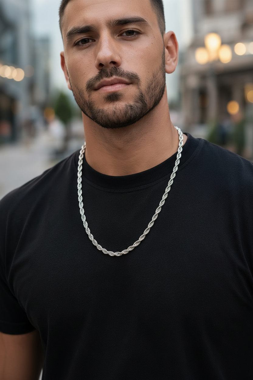 Collana Rope Chain Silver