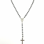 Collana Rosario Nera - Sfondo Bianco