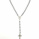 Collana Rosario Nera - Sfondo Bianco