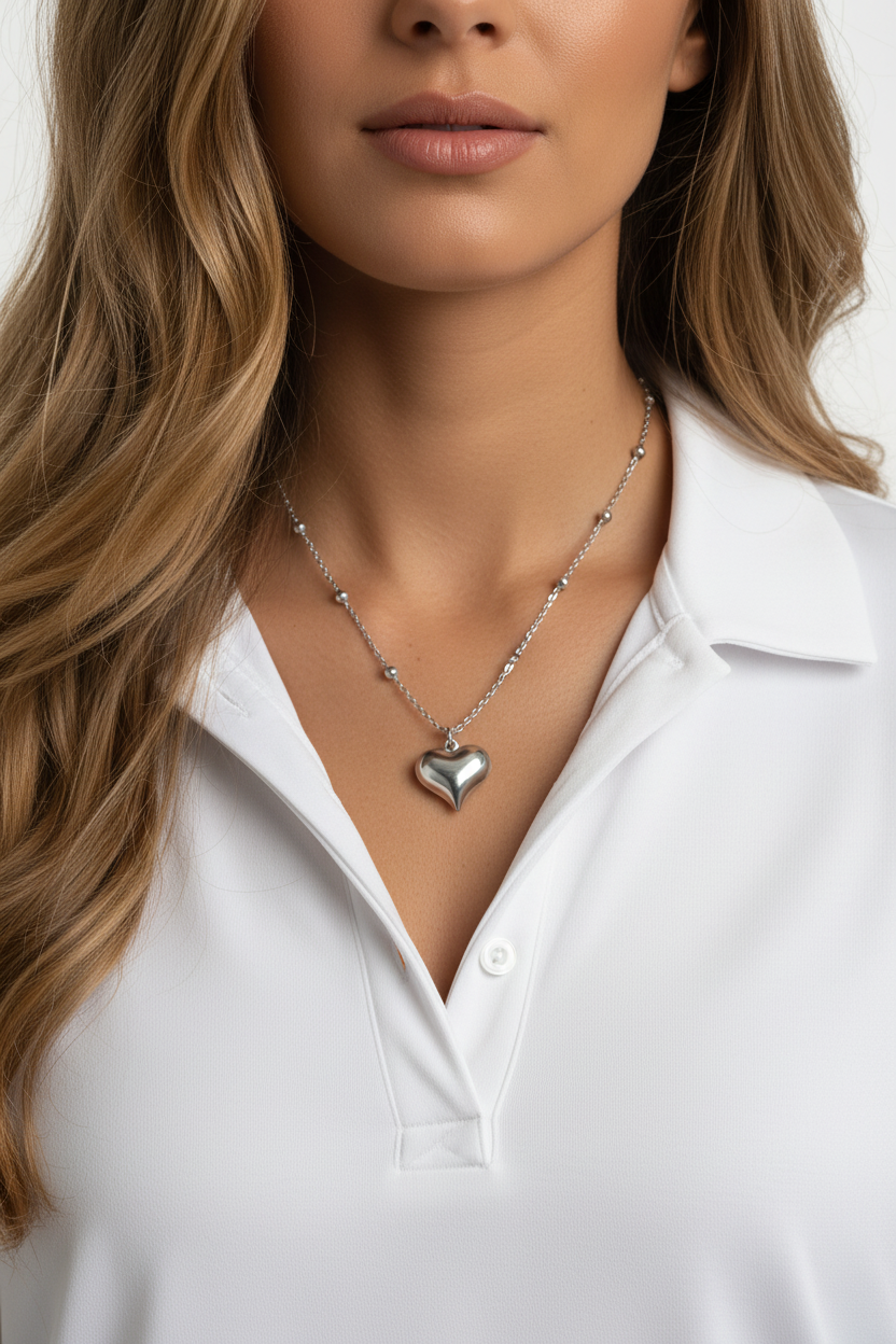 Collana Sfere Cuore Silver