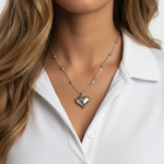 Collana Sfere Cuore Silver