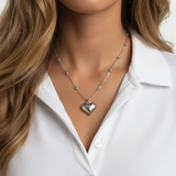 Collana Sfere Cuore Silver