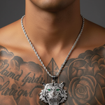 Collana tigre argento