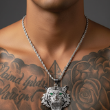 Collana tigre argento