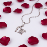 Collana Mamma Amore 💖 | Acciaio Inox | Sagoma 1-4 Figli