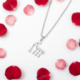 Collana Mamma Amore 💖 | Acciaio Inox | Sagoma 1-4 Figli