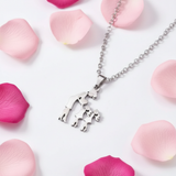 Collana Mamma Amore 💖 | Acciaio Inox | Sagoma 1-4 Figli