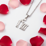 Collana Mamma Amore 💖 | Acciaio Inox | Sagoma 1-4 Figli