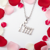 Collana Mamma Amore 💖 | Acciaio Inox | Sagoma 1-4 Figli