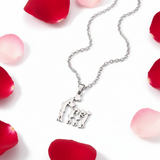 Collana Mamma Amore 💖 | Acciaio Inox | Sagoma 1-4 Figli