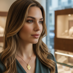 Modella con collana gold