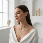 Modella con Collana Rosario
