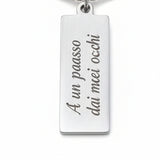 Collana Profilo Occhi in Acciaio Inossidabile 316L con Incisione