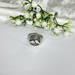 Anello in acciaio regolabile con Vesuvio silver