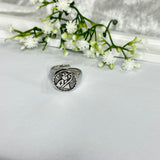 Anello in acciaio regolabile con san Gennaro silver