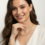 Set collana e bracciale tutto oro